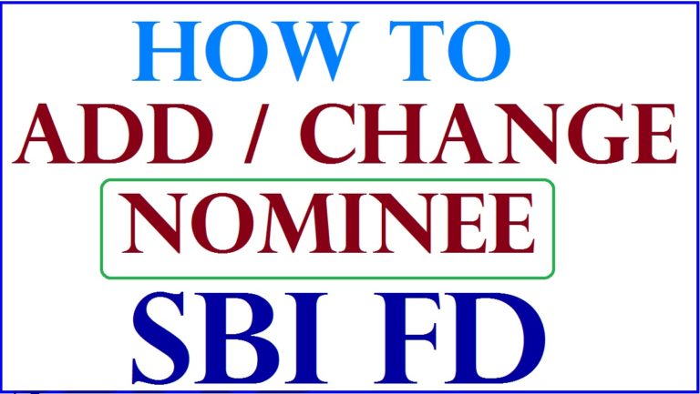 how to change sbi nominee online