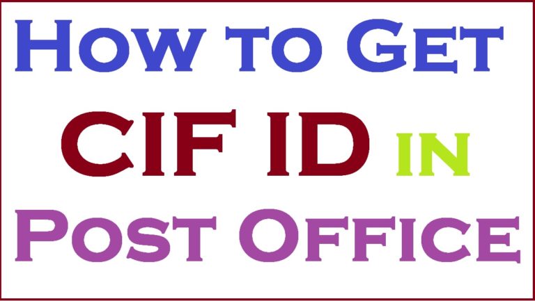 CIF ID in Post Office