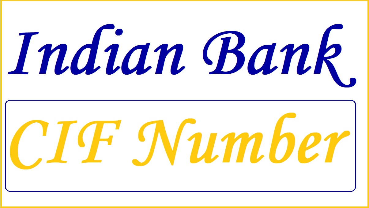 What Is Cif In Indian Bank