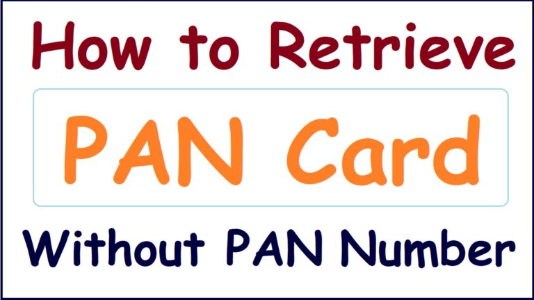 How To Retrieve Pan Card Number Online