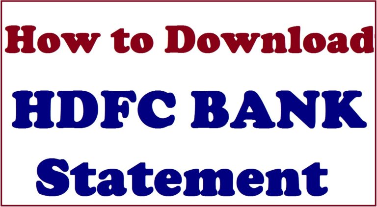 how to download hdfc bank statement