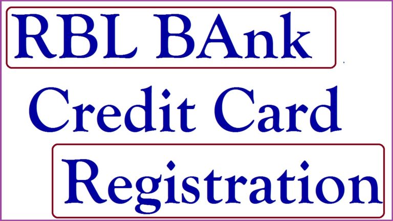RBL Credit Card Registration