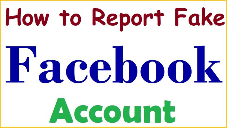 How to Report A Fake Facebook Account