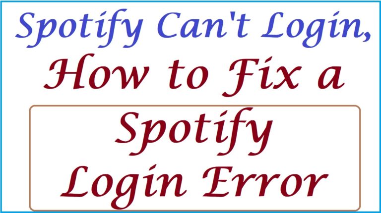 Spotify Can't Login, How to Fix a Spotify Login Error